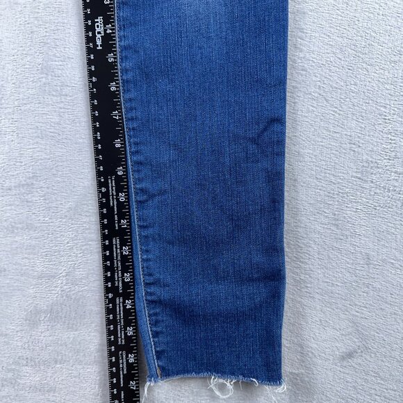 Madewell 10" High-Rise Roadtripper Jeans Raw-Hem Womens Waterford Wash Size W26 - Picture 9 of 12